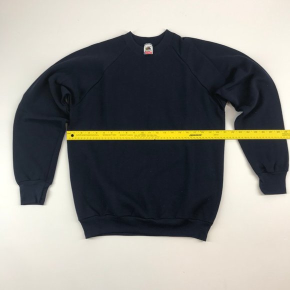 Vintage MADE IN USA Fruit of the Loom sweatshirts Navy NWT - Picture 7 of 7